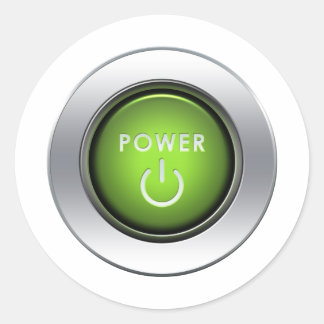 Power Button Ronde Sticker
