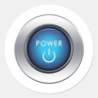 Power Button Ronde Sticker