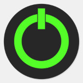 Power Button Ronde Stickers (Voorkant)