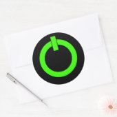 Power Button Ronde Stickers (Envelop)