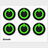 Power Button Ronde Stickers (Vel)