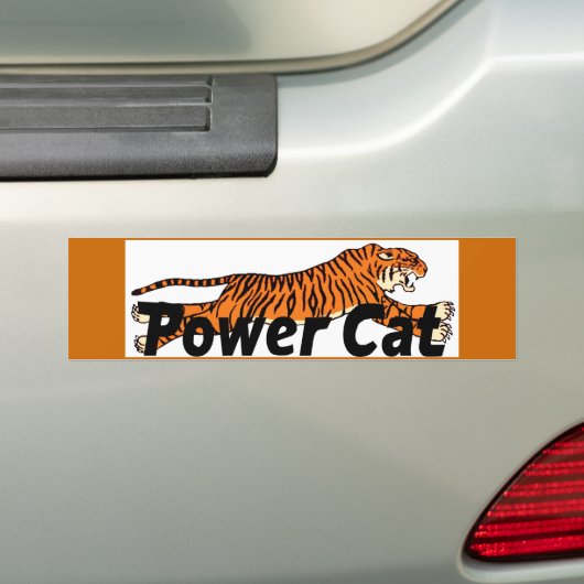 Power Cat-Bumpersticker Bumpersticker (Op auto)