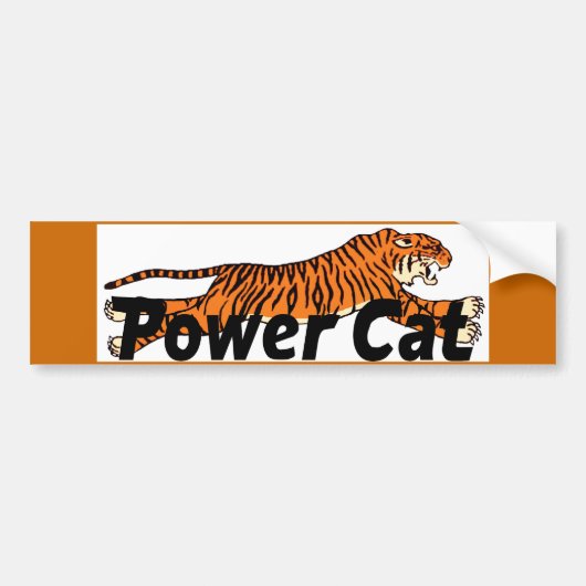 Power Cat-Bumpersticker Bumpersticker (Voorkant)