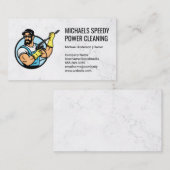 Power Cleaning Logo | Schone diensten Visitekaartje (Voorkant / Achterkant)