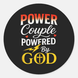 Power Couple - Christelijk bijpassend tanktop  Ronde Sticker