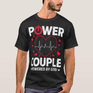 Power Couple Christelijke Koppels Matching T-shirt
