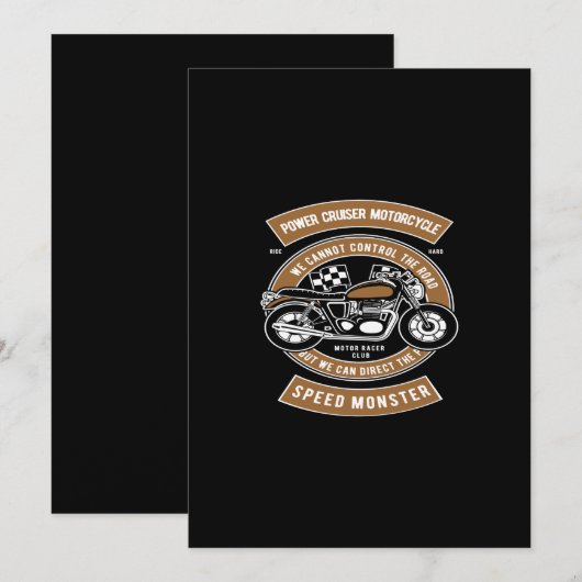 power cruiser motorcycle speed monster kaart (Voorkant / Achterkant)