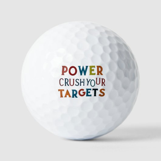 "Power Crush Your Targets: Golf Ball Edition" Golfballen (Voorkant)
