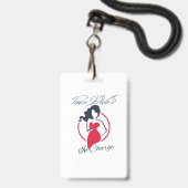 Power DiVa$ in Charge Badge (Voorzijde met lanyard)