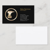 Power Drill Icon Home Reparaties Visitekaartje (Voorkant / Achterkant)