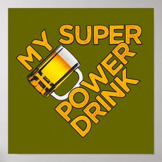 Power Drink aangepaste poster (Voorkant)