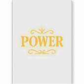 Power – FaithFuel Gold Luxe Sticker voor Spirituee (Voorkant)
