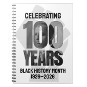 Power Fist BLACK HISTORY MONTH CENTENNIAL  Notitieboek (Voorkant)