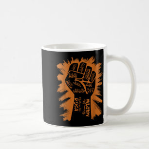 Power Fist Hand Inspirerende Zwarte Leiders Zwarte Koffiemok
