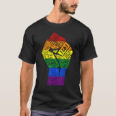 Power Fist Lgbt Gay Lesbian Transgender Bisexual P T-shirt (Voorkant)