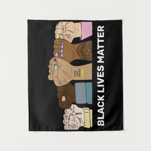 Power Fists/BLM-tapestapel Wandkleed (Voorkant)