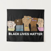 Power Fists/BLM-tapestapel Wandkleed (Voorkant (horizontaal))