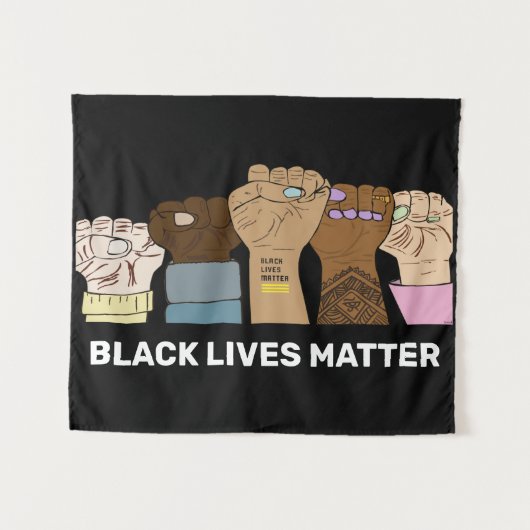 Power Fists/BLM-tapestapel Wandkleed (Voorkant (horizontaal))