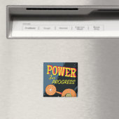 Power For Progress vintage atoomposter Magneet (Insitu (Vaatwasser))
