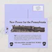 Power for the Pennsylvania Railroad 1926 Briefkaar Briefkaart (Voorkant / Achterkant)