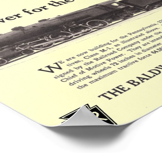 Power for the Pennsylvania Railroad 1926 Poster (Hoek)