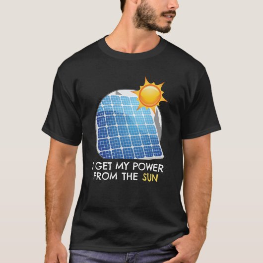 Power From The Sun Solar Photovoltaic T-shirt (Voorkant)