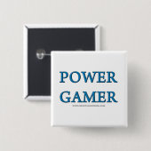 Power Gamer Vierkante Button 5,1 Cm (Voorkant /achterkant)
