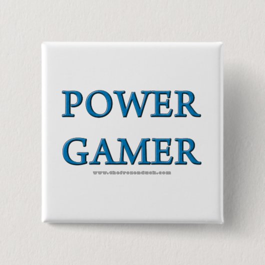 Power Gamer Vierkante Button 5,1 Cm (Voorkant)