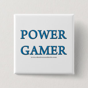 Power Gamer Vierkante Button 5,1 Cm