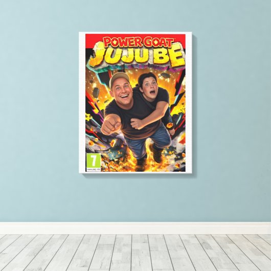 Power Geit en JuJu Be Spelcover Canvas Afdruk (Insitu (Houten vloer))