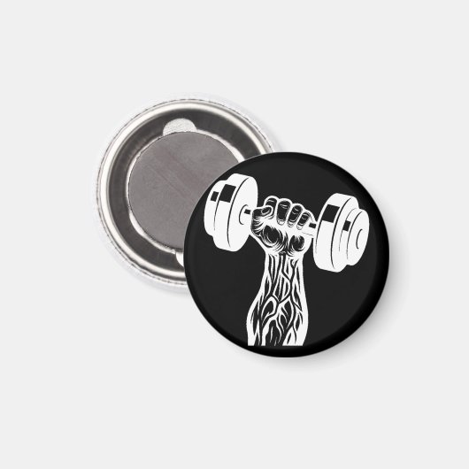 Power Grip Magneet Dumbbell Veins Gym Mini Art (Voorkant / Achterkant)