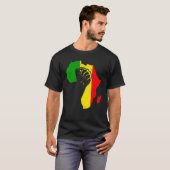 Power Hand African American Pride Black History Mo T-shirt (Voorkant volledig)