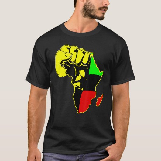 Power Hand African American Pride Black History Mo T-shirt (Voorkant)