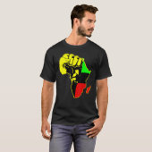 Power Hand African American Pride Black History Mo T-shirt (Voorkant volledig)