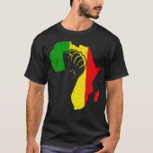 Power Hand African Pride Black History Mo T-shirt (Voorkant)