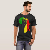 Power Hand African Pride Black History Mo T-shirt (Voorkant volledig)