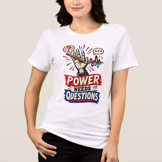 Power Hebt Vragen T-shirt (Voorkant)
