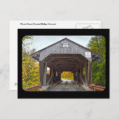 Power House Covered Bridge, Vermont Briefkaart (Voorkant / Achterkant)