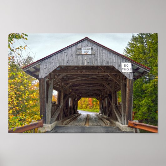 Power House Covered Bridge, Vermont Poster (Voorkant)