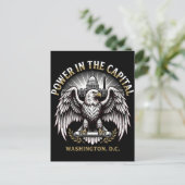 Power in the Capital Washington DC Bald Eagle Art Briefkaart (Staand voorkant)