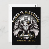 Power in the Capital Washington DC Bald Eagle Art Briefkaart (Voorkant / Achterkant)