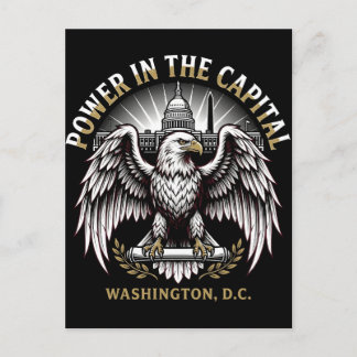 Power in the Capital Washington DC Bald Eagle Art Briefkaart
