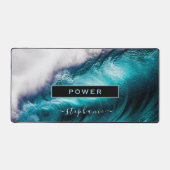 Power Inspirerend Word Ocean Wave-foto Bureaumat (Voorkant)