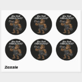 Power Lifter Gorilla - Fabulous en Fierce Ronde Sticker (Vel)