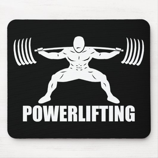 "Power lifting" Squat Motivatie Muismat (Voorkant)