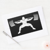 "POWER LIFTING" Sumo Power Squat Illustratie Rechthoekige Sticker (Envelop)