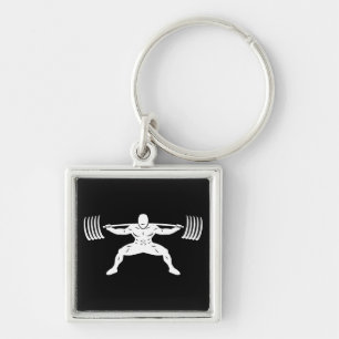 "POWER LIFTING" Sumo Power Squat Illustratie Sleutelhanger
