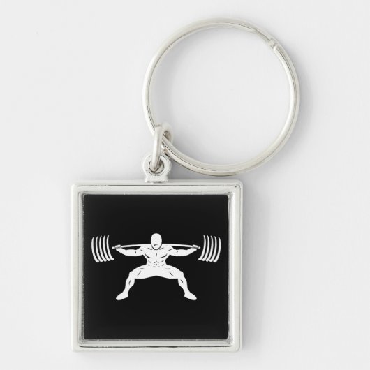 "POWER LIFTING" Sumo Power Squat Illustratie Sleutelhanger (Voorkant)
