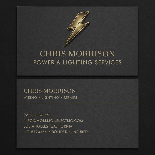 Power & Lightening Services Professional Visitekaartje