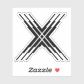 Power Line Letter X Monogram Sticker (Vel)